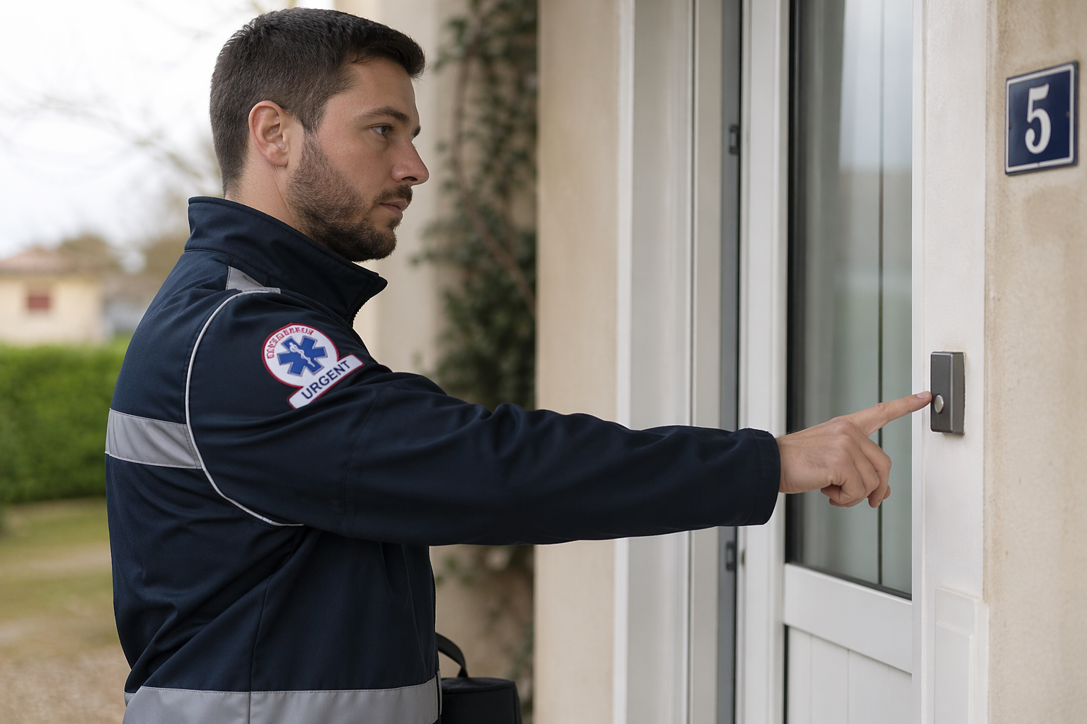 Professionnel de santé intervenant en urgence au domicile d’un patient après un syndrome de Korsakoff