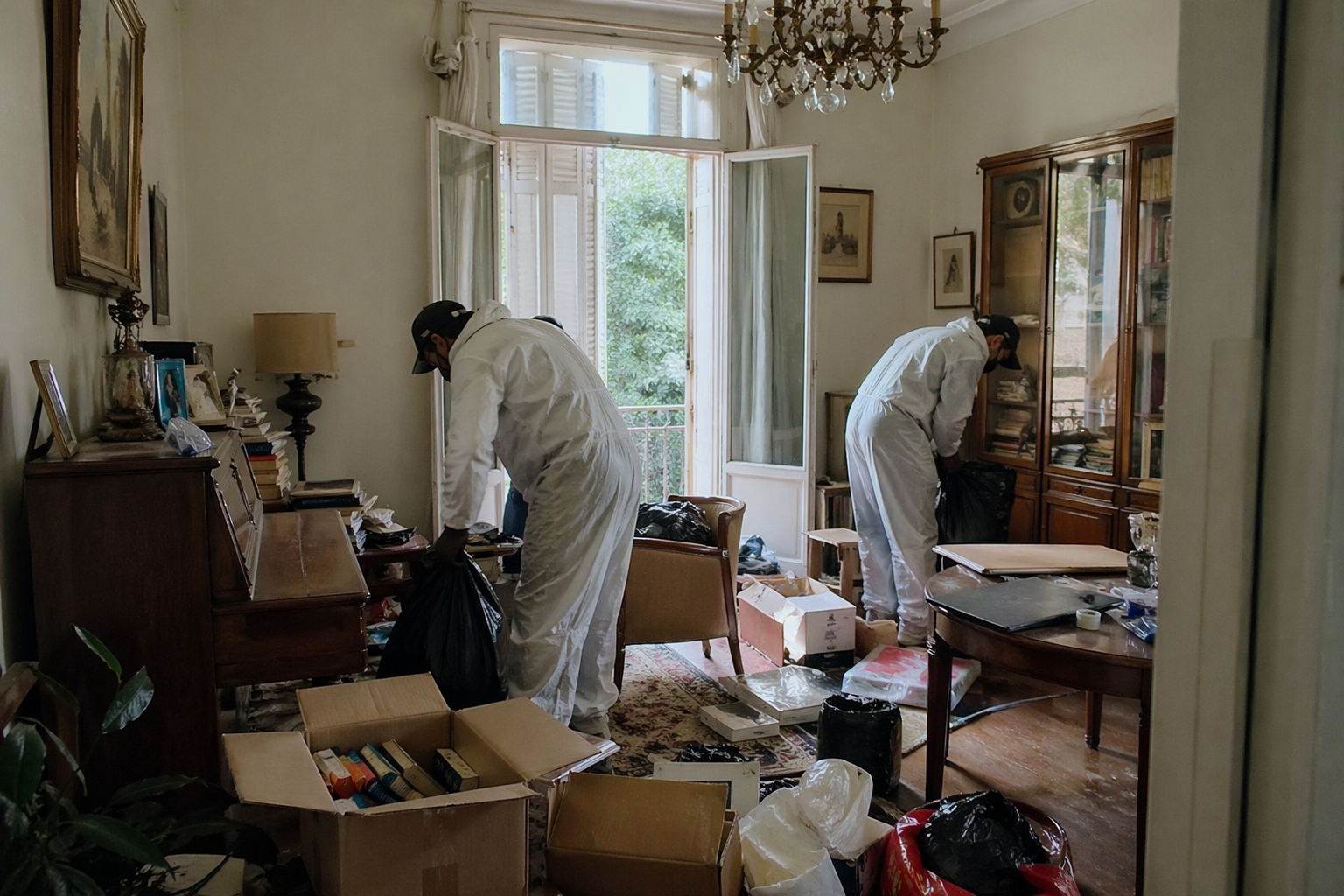 Nettoyage d’un logement après décès dans le cadre d’une succession avec tri des affaires et remise en ordre du domicile