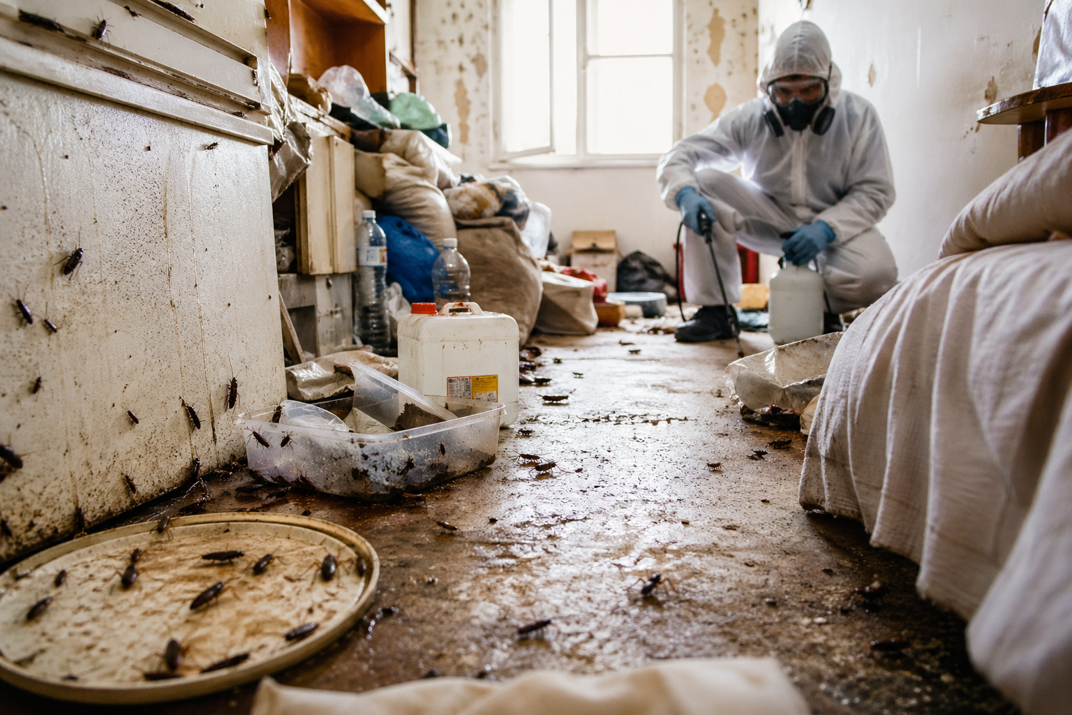 Désinsectisation professionnelle dans un logement encombré lié au syndrome de Korsakoff