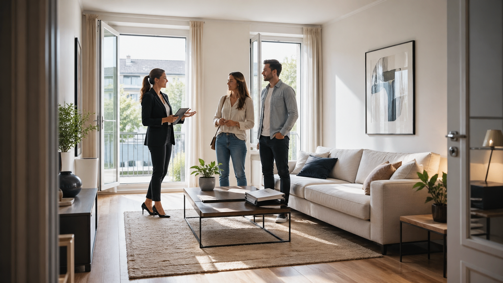 Appartement propre et lumineux remis sur le marché après un nettoyage après décès avec visite immobilière