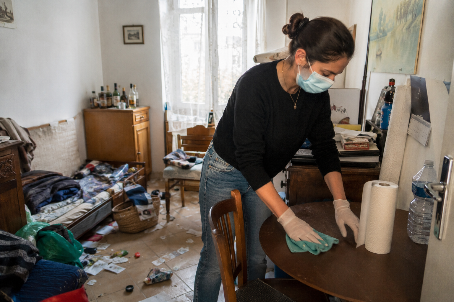 Nettoyage d’un logement encombré après le départ en établissement d’une personne atteinte du syndrome de Korsakoff